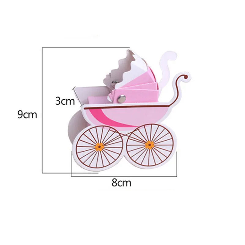 OURDECOK 10 шт. Бумага коробки конфеты в форме Коляски Baby Shower Дети пользу День рождения