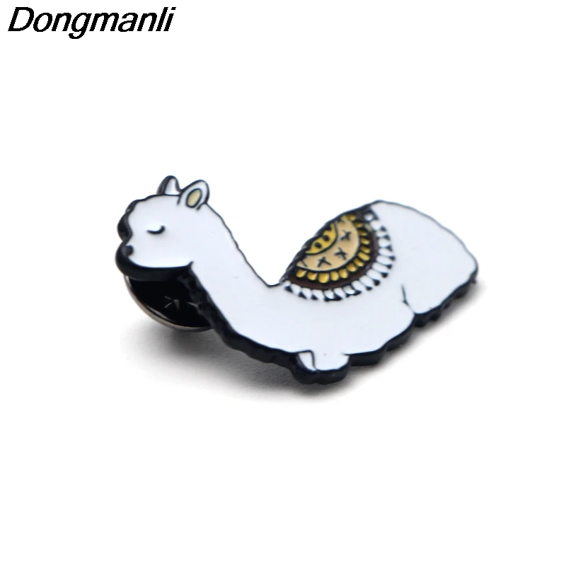 P2260 Dongmanli милая детская лама металлические эмалевые булавки животные альпака