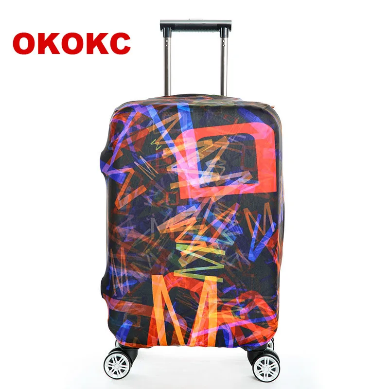 

OKOKC Letter Travel защитный чехол на чемодан, стрейч, для S/M/L/XL, подходит для чехлов 18-32 дюймов, дорожные аксессуары
