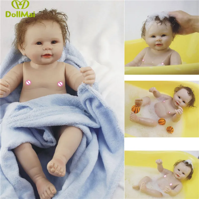 Силиконовая кукла reborn для всего тела 55 см Bebe boy corpo de silicone inteiro realista Подарочная