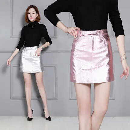 Tao Ting Li Na New Fashion Genuine Sheep Leather Skirt 18K14