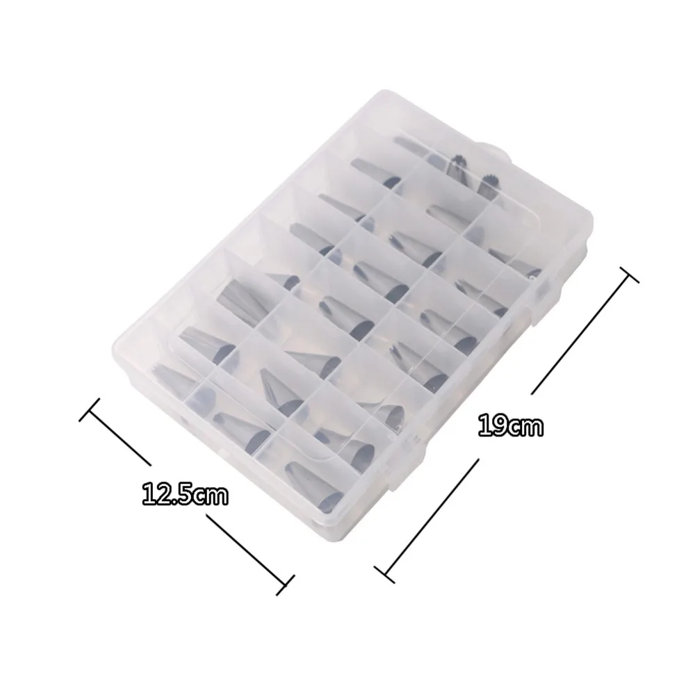 24 шт. Нержавеющая сталь глазури Кондитерские насадки для крема &quotтрубопроводы