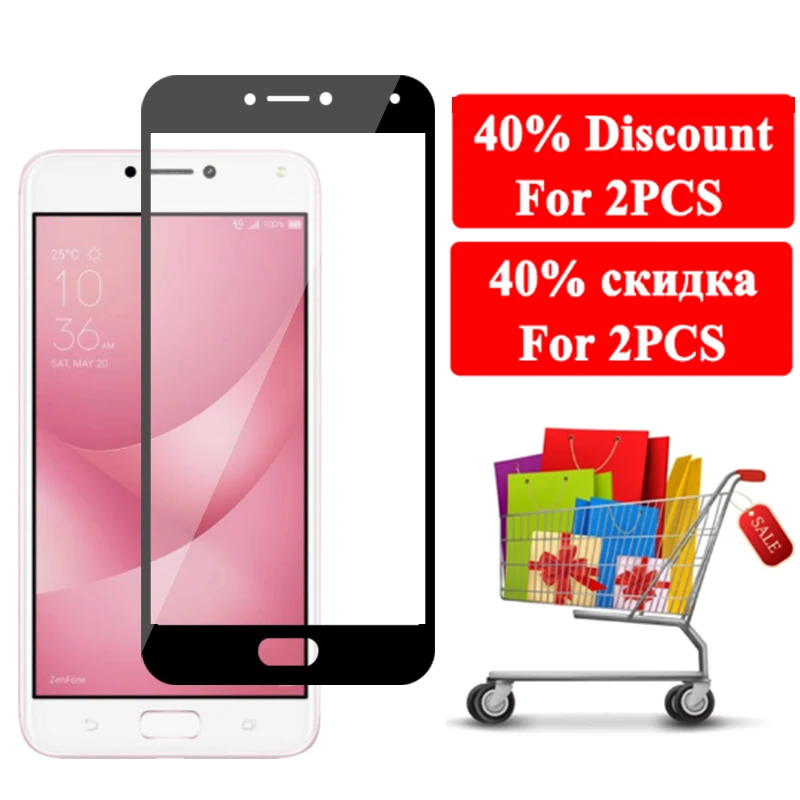 Полное покрытие Защитное стекло для Asus Zenfone 4 Max ZC554KL ZC520KL защита экрана Tremp Selfie ZD553KL