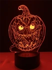 GAOPIN Хэллоуин улыбка тыквы 3D лампа светильник ing светодиодный USB Настроение Ночной светильник многоцветный сенсорный или пульт дистанционного управления Luminaria изменение стол Deocr