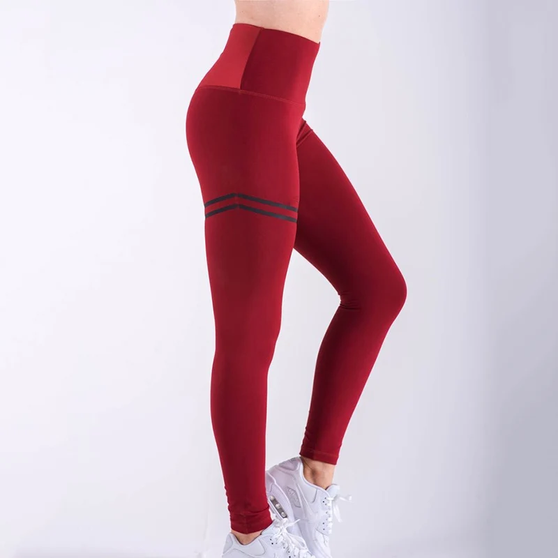 Женские антицеллюлитные облегающие леггинсы с высокой талией для контроля