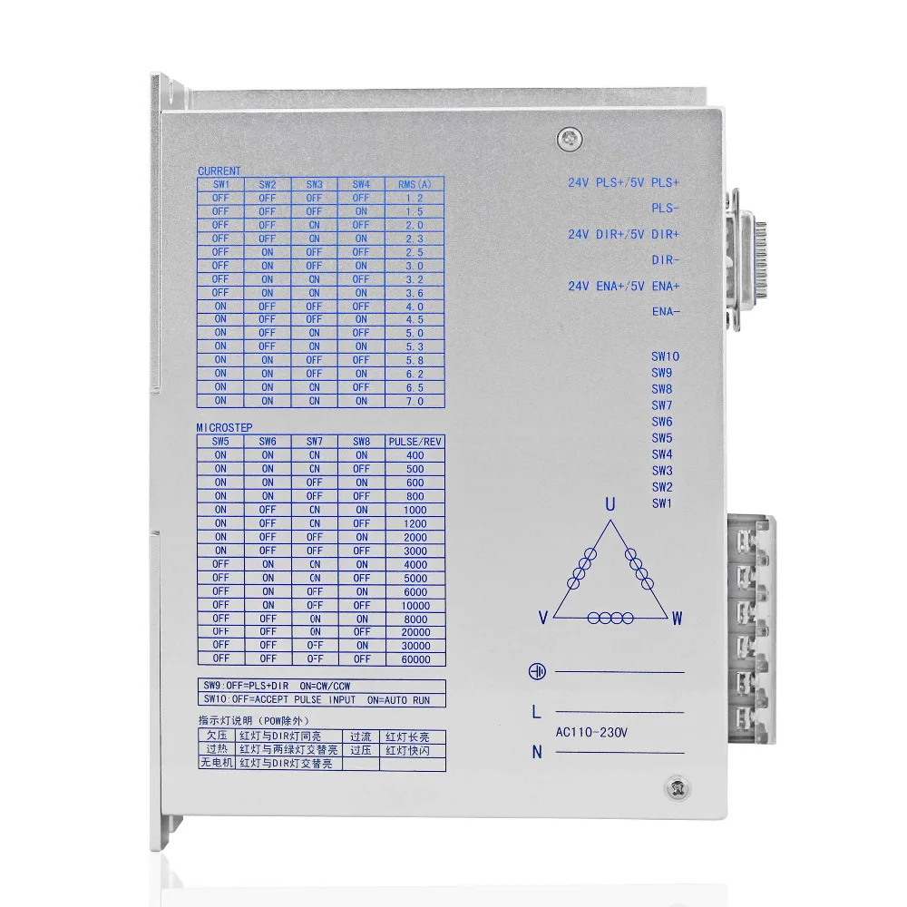 3 фазный шаговый драйвер AC220V подходит для фазного шагового двигателя neme42 LCDA3722A 7A