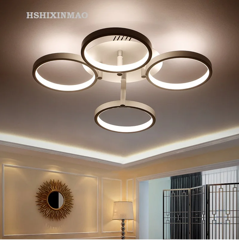 Минималистское кольцо современный светодиодный потолочный светильник для гостиной спальни лампа учебы с