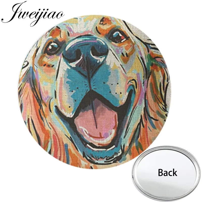 JWEIJIAO Love Pet Мопсы с одной стороны плоские мини Карманное зеркальце компактное портативное косметическое зеркало ручной дорожный кошелек - Цвет: A118