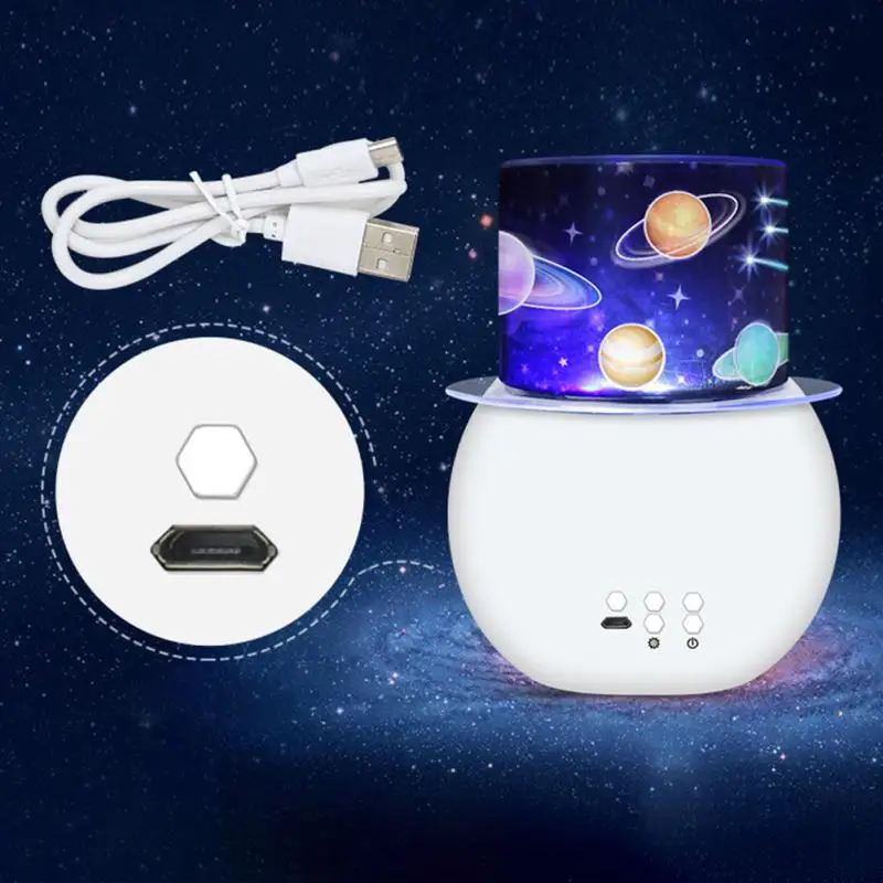 CHICLITS красочный проектор лампа Милая Снеговик USB зарядка вращение на 360 градусов
