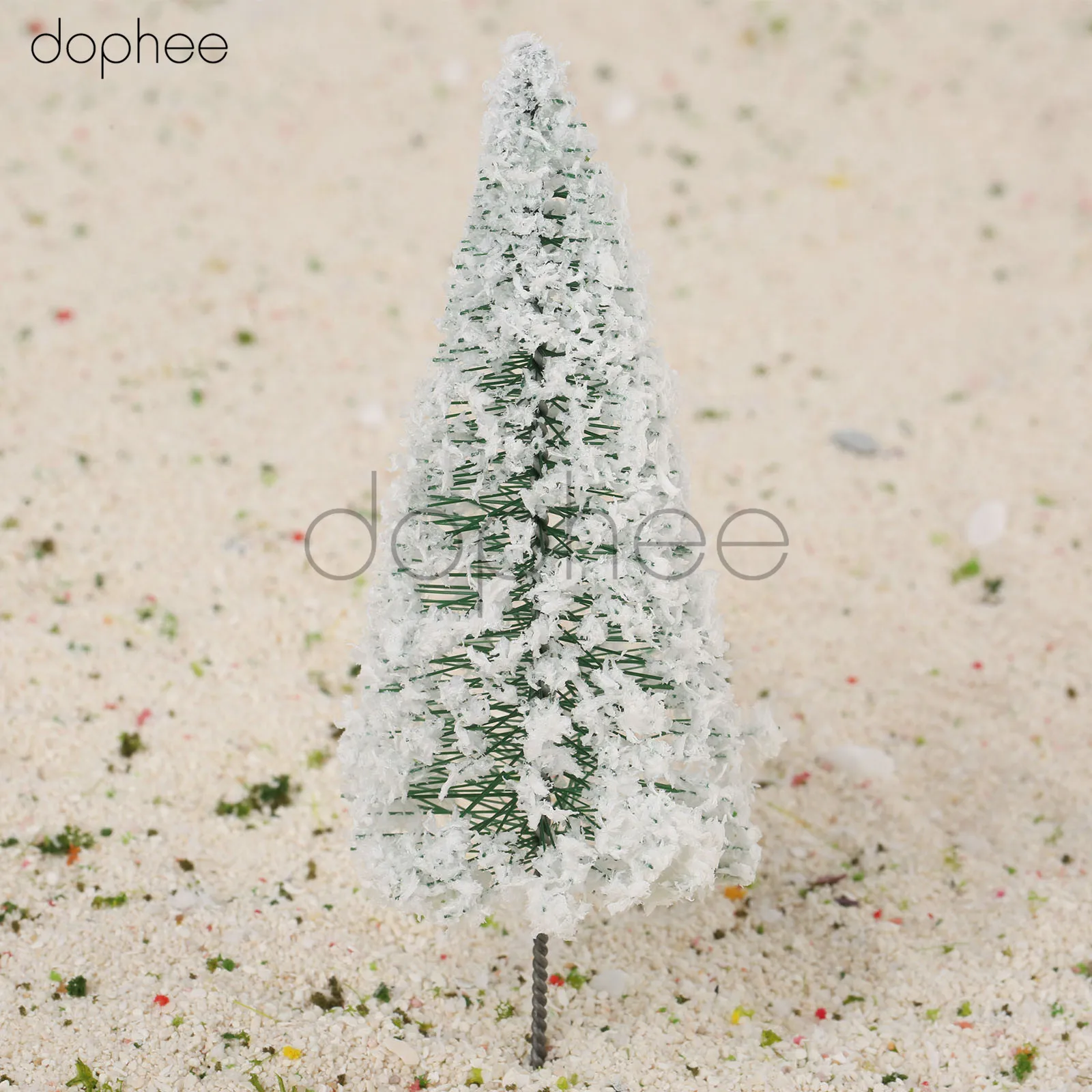 dophe 10pcs Ho Scale 12cm Model Cedar Trees Sand Table Landscape Railroad Winter Scene Layout | Дом и сад