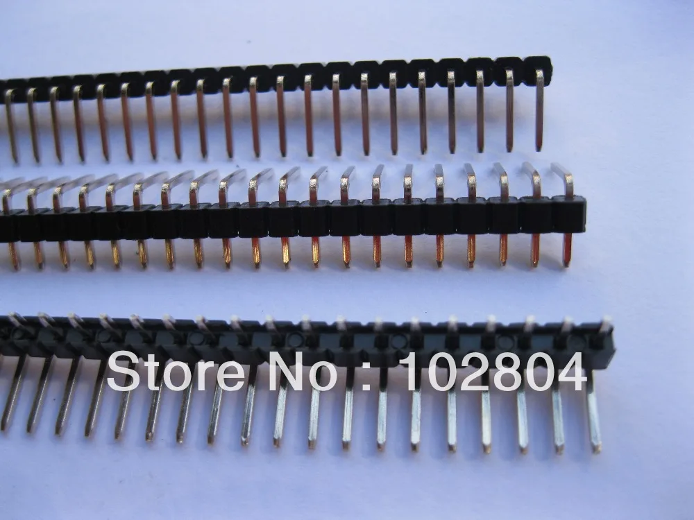 10 шт. 2 54 мм 1x40 40pin угол поломки штыревой разъем типа папа Однорядная полоса|strip