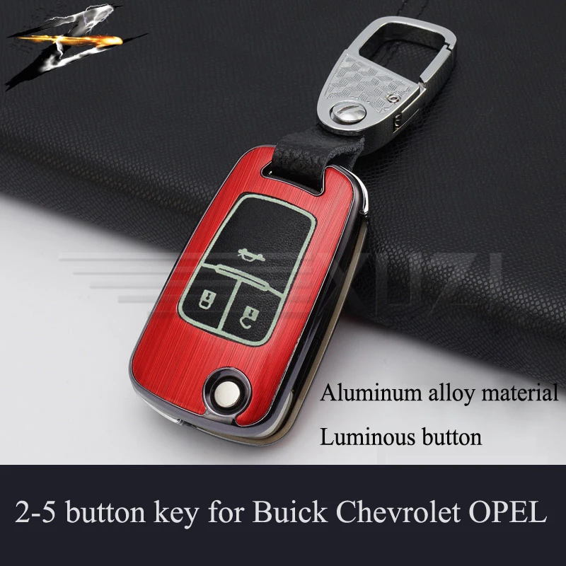 Серебристые Чехлы для ключей из сплава Автомобильные сумки подходят BUICK и Chevrolet