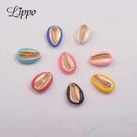 30pcs 4 5mm14mm enamelled shell conch charms copper lips shape pendant for women men diy jewelry nickel free and lead free