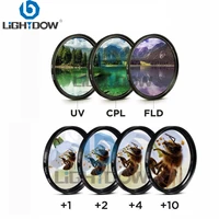 lightdow 7 in 1 lens filter kit close up 12410 uv cpl fld filter for cannon nikon sony pentax olympus leica camera lens