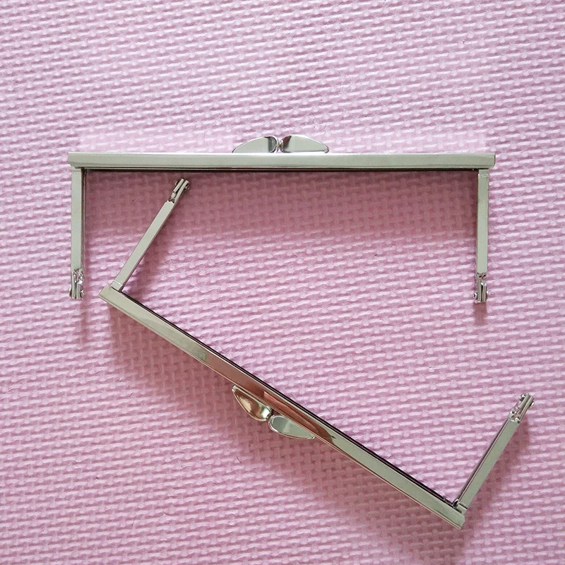 6 3/4 inches Open Channel Metal Purse Frame Nickel Purse Handles