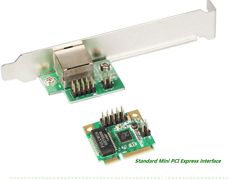 PCIe мини PCI-Express Gigabit Ethernet RJ45 Порты и разъёмы адаптер 10/100/1000 Base-T сетевой контроллер