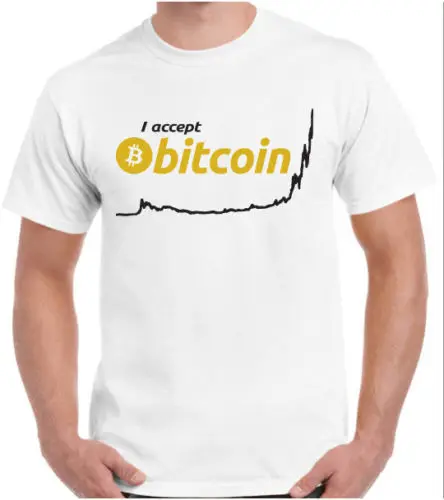 Модная футболка с коротким рукавом надписью I Accept Bitcoin BTC Year To Date 2019 | Мужская