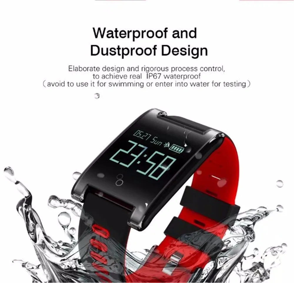 DM68 плюс умный Браслет OLED сенсорный экран сна сердечного ритма шагомер браслет