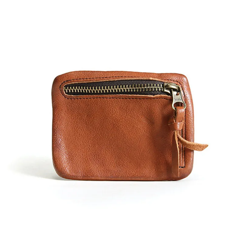 Мужской короткий кошелек из натуральной кожи дизайнерский складной бумажник в