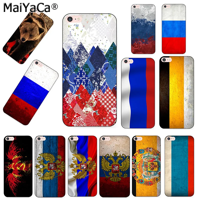 MaiYaCa Черный Мягкий ТПУ силиконовый чехол с российским флагом новинка чехлы для