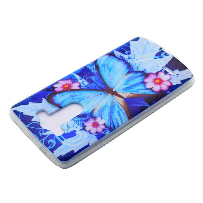 Ultra Thin Soft Phone Cover For LG G3 D855 D850 F400 VS985 LS990 Flowers Painted Pattern Transparent Silicone Back Case |