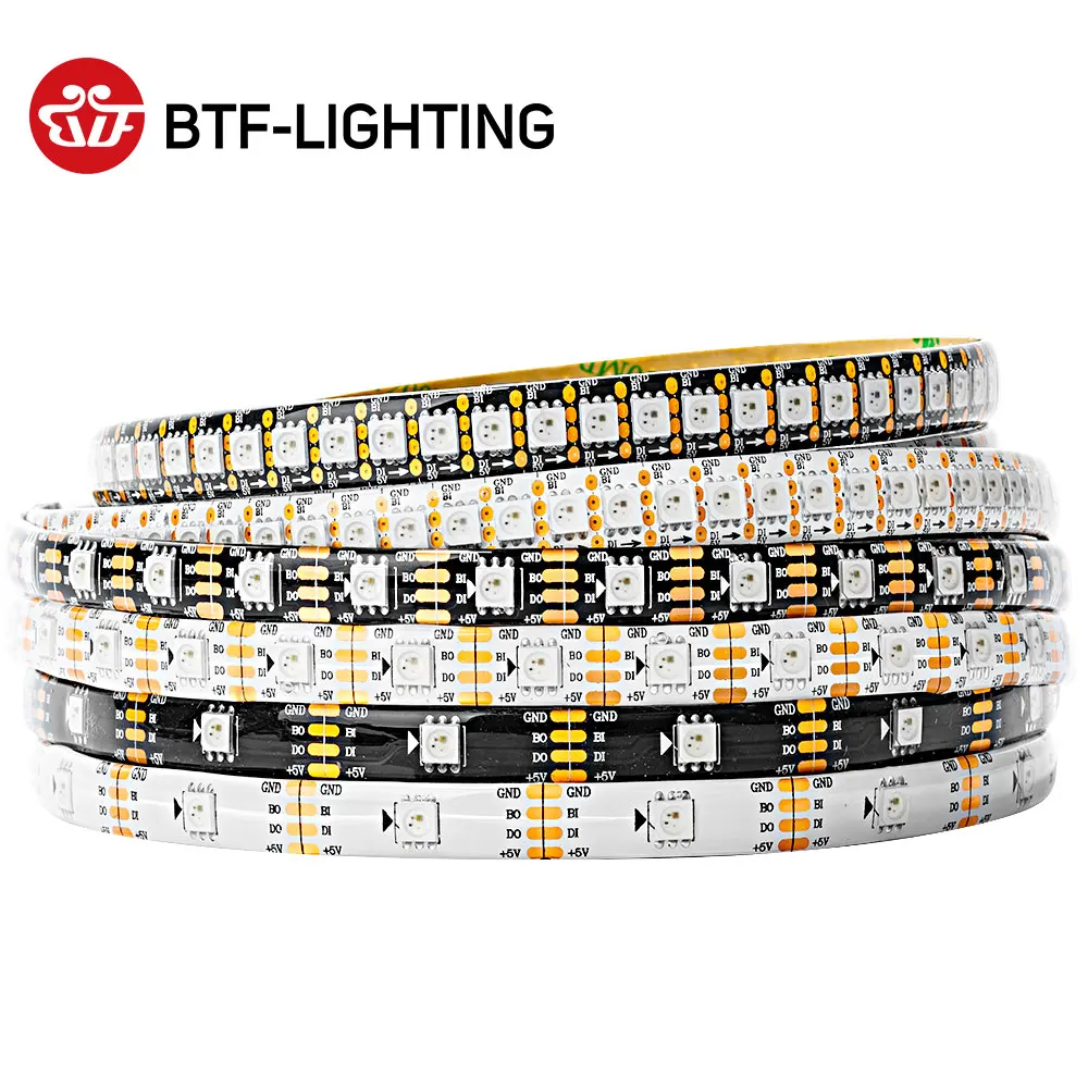Для детей возрастом от 1 до m WS2813 светодиодные полосы пикселей 30/60/144 Led/m черный/белый печатных плат IP30/65/67 индивидуальных адресуемый сон полного Цвет DC5v