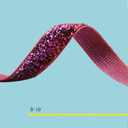 Эластичная Розовая/Алая металлическая бархатная лента цветная Блестящая 5/8