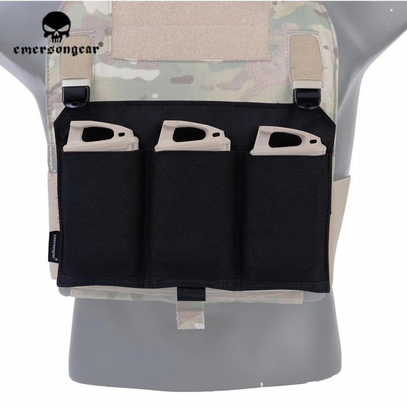 Emersongear Emerson 5,56 тройной маг Чехол Панель Тактический военный страйкбол маг Чехол для 419 420 жилет BK