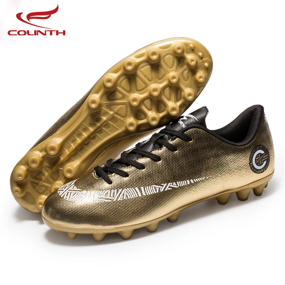Golden Новинка, Профессиональная футбольная обувь для мужчин AG, футбольные ногти, искусственная трава, шип, футбольные бутсы, футбольная тренировочная обувь chuteira futebol - Цвет: Golden