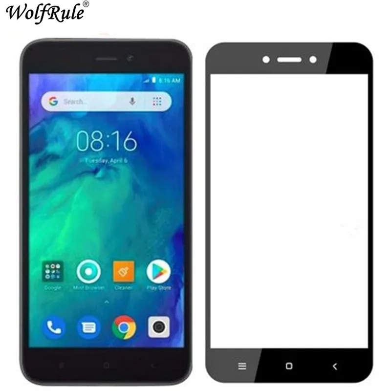 2 piezas Protector de pantalla LCD Xiaomi Redmi GO pegamento completo de vidrio para Xiaomi Redmi GO cubierta completa de vidrio templado Redmi GO pel&iacute;cula de tel&eacute;fono 5,0"-1