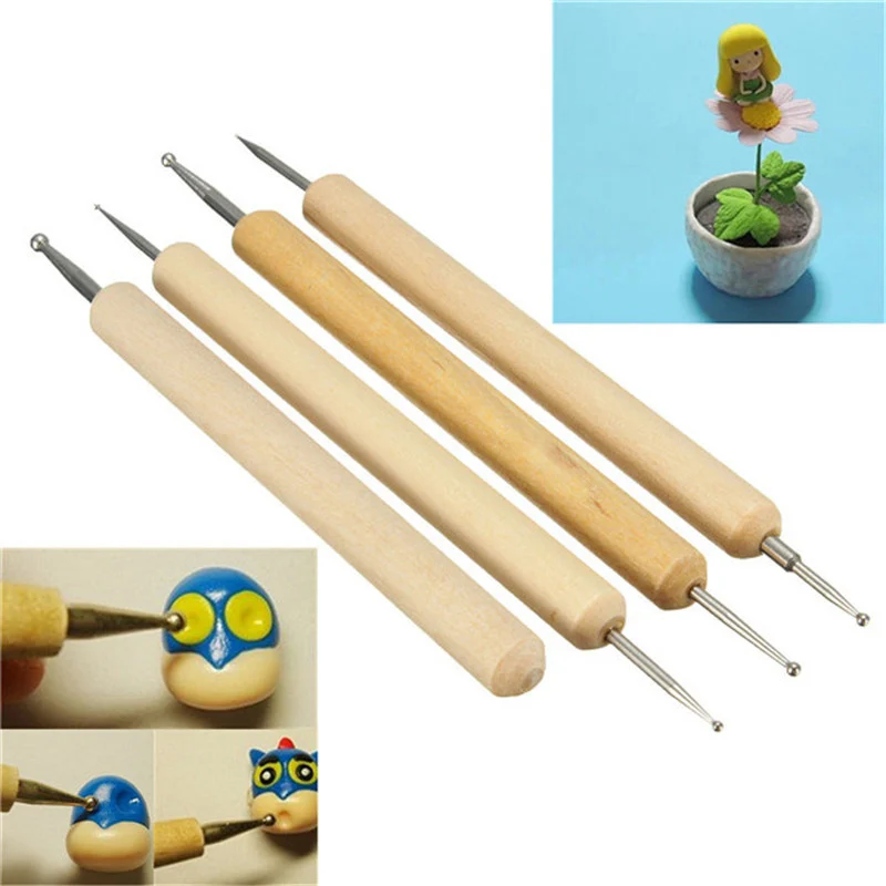 

Инструмент для моделирования 4 шт./компл., керамический стилус, глина, маленькие фигурки, инструменты для моделирования из полимерной керами...