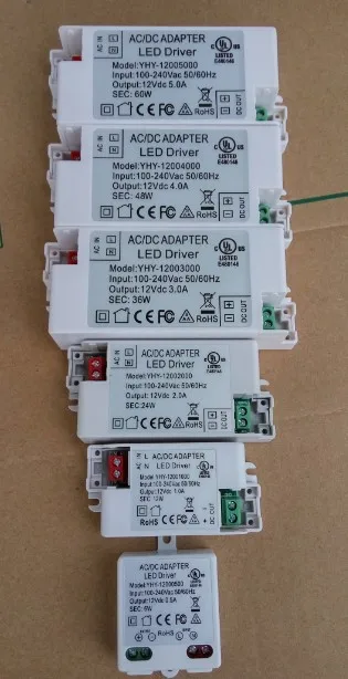 1 шт 12V 6ВТ 0.5A 100 V-240 V LED трансформаторы Высокое качество Безопасный драйвер для светодиодный полосы 3528 5050 блок питания