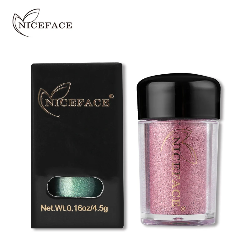 NICEFACE алмазные блестящие Свободные Тени для век порошок металлик Блестящий