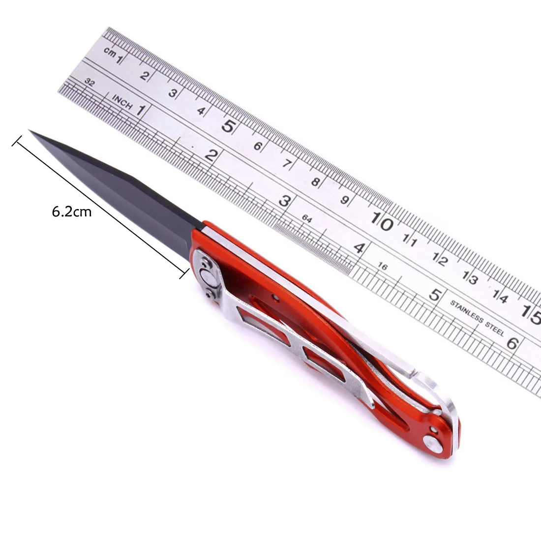 

1Pc Portable Stainless Steel Foldable Pocket Knife Mini Knife Fruit cutter Camping Outdoor Survival Supplies Tool
