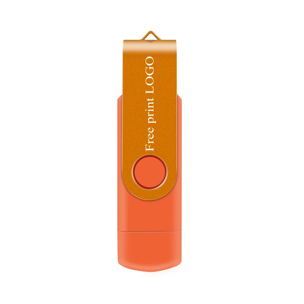 Free Custom Logo Usb флеш-накопитель 32 Гб металлический флеш-накопитель смартфон Usb флешка 16 Гб 64 Гб 128 Гб OTG внешний накопитель микро-флеш-накопитель Usb флеш-накопитель - Цвет: Free Custom Logo
