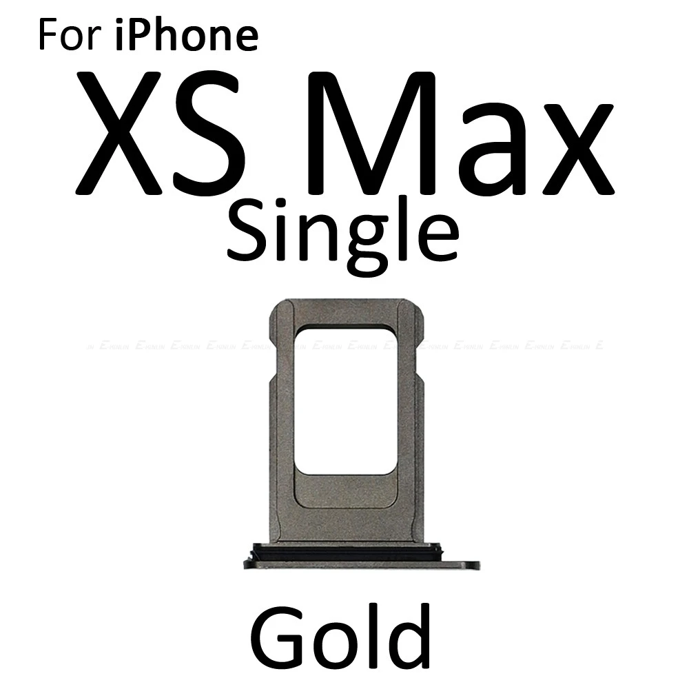 Высокое качество sim-карты лоток для iPhone X XS Max Sim держатель Слот Запасные части - Цвет: XS Max Single Gold
