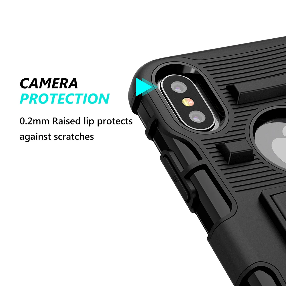 TIEGEM Kickstand Phone Case For iPhone X 10 5.8 inch Coque Soft Silicone Back Cover Shell with Stand Holder |
