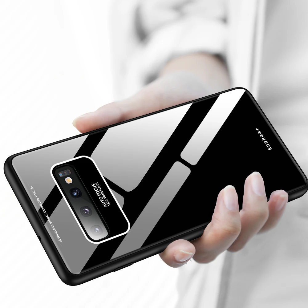 Для Samsung Galaxy S10 Plus чехол S10e градиент Аврора плексиглас задняя крышка телефона для