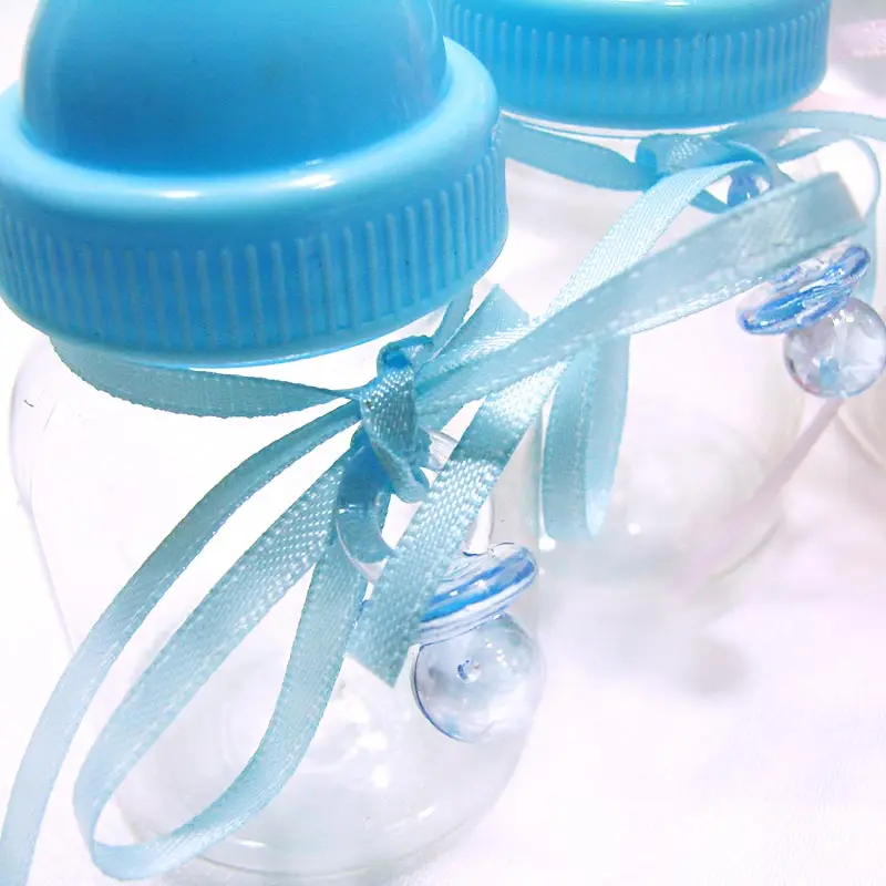 Новый 12 шт. Baby Shower подарок бутылку синий мальчик розового цвета для девочек на