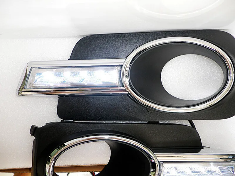 Автомобильный мигающий 1 пара для Volkswagen VW Tiguan 2010 2011 2012 светодиодный DRL дневные ходовые огни дневной свет противотуманных фар