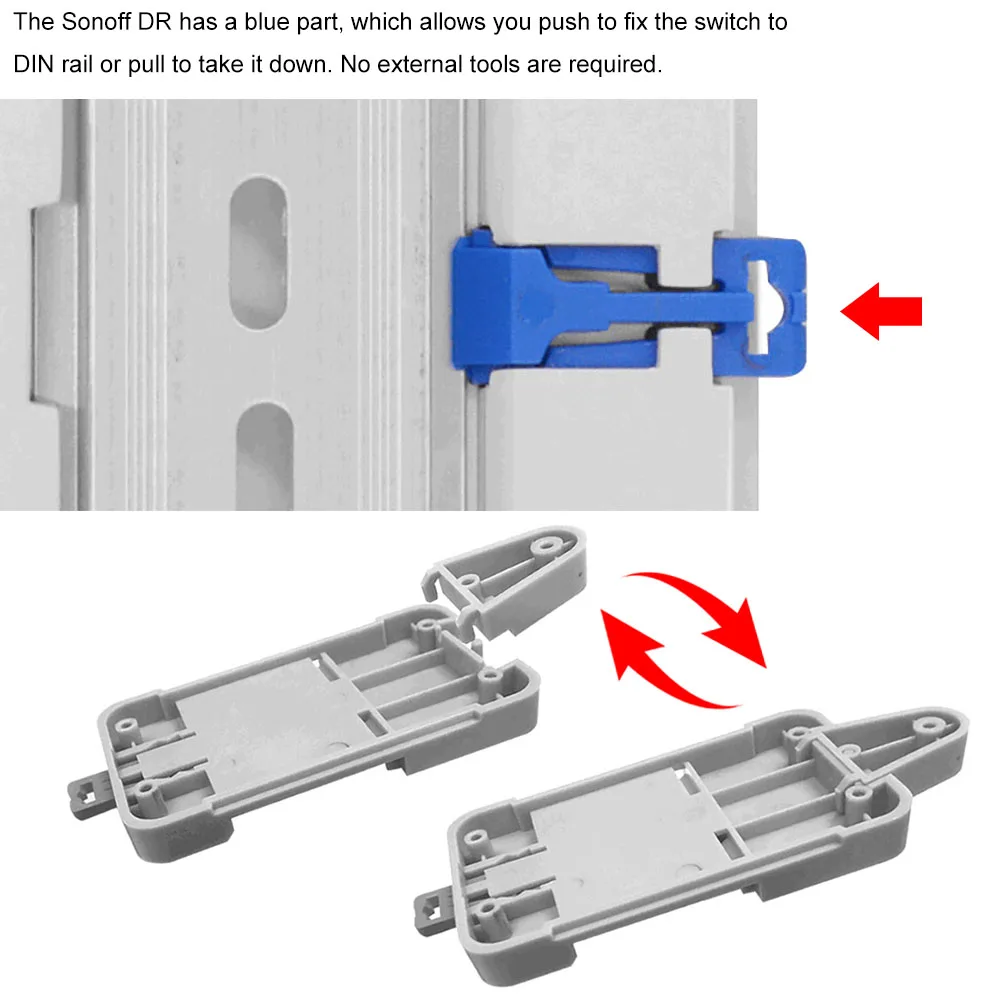 Регулируемое крепление Sonoff DR DIN Rail Tray ITEAD Чехол держатель для рельсов решение
