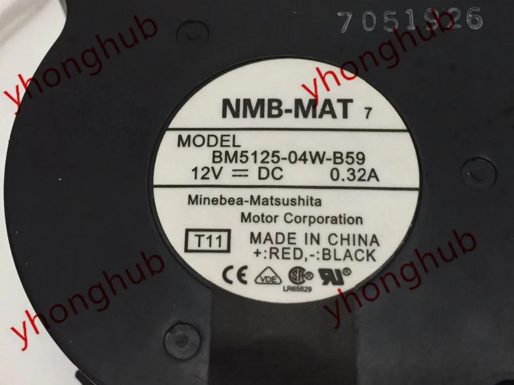 NMB MAT BM5125 04W B59 T11 DC 12V 0.32A 50x50x25 мм 3 Провода сервер проектор вентилятор|fan dc|cooling fanfan dc
