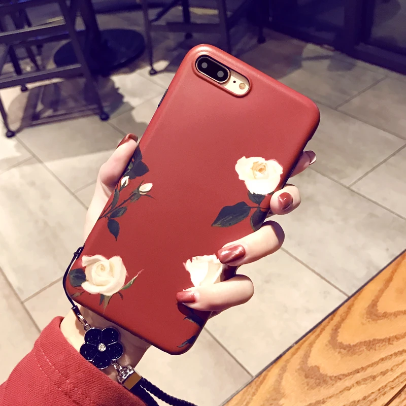 Чехол для телефона с цветочным узором iPhone 6 6plus 360 чехол Рождественский 7 8 Plus X XS