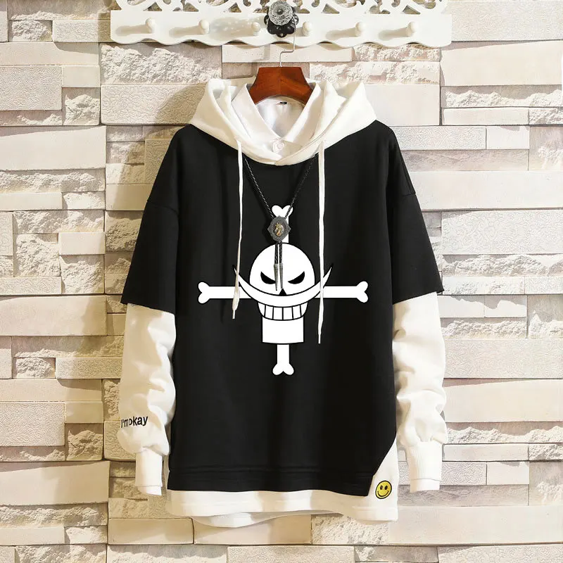 One Piece Мужская и Женская толстовка Hoodis аниме, цельный пуловер с капюшоном, толстовка с длинным рукавом, спортивная одежда для косплея, верхняя одежда, пальто, хип-хоп джемпер - Цвет: One Piece
