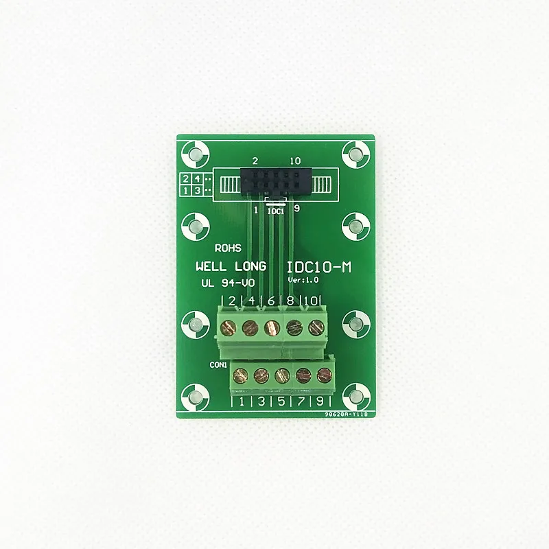 IDC10 2x5 Pins 2,54 мм Женский Заголовок Breakout совета, клеммный блок, разъем