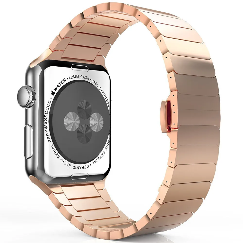 Браслет JANSIN Link для Apple watch 42 мм 38 мм 44 мм 40 мм металлический ремешок из нержавеющей стали для iwatch Series 5 4 3 2 1