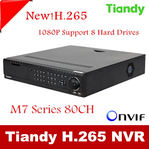 Tiandy Full HD 1080 P CCTV NVR 80ch для IP Камера ONVIF H.265 HDMI сети видео Регистраторы Поддержка P2P и