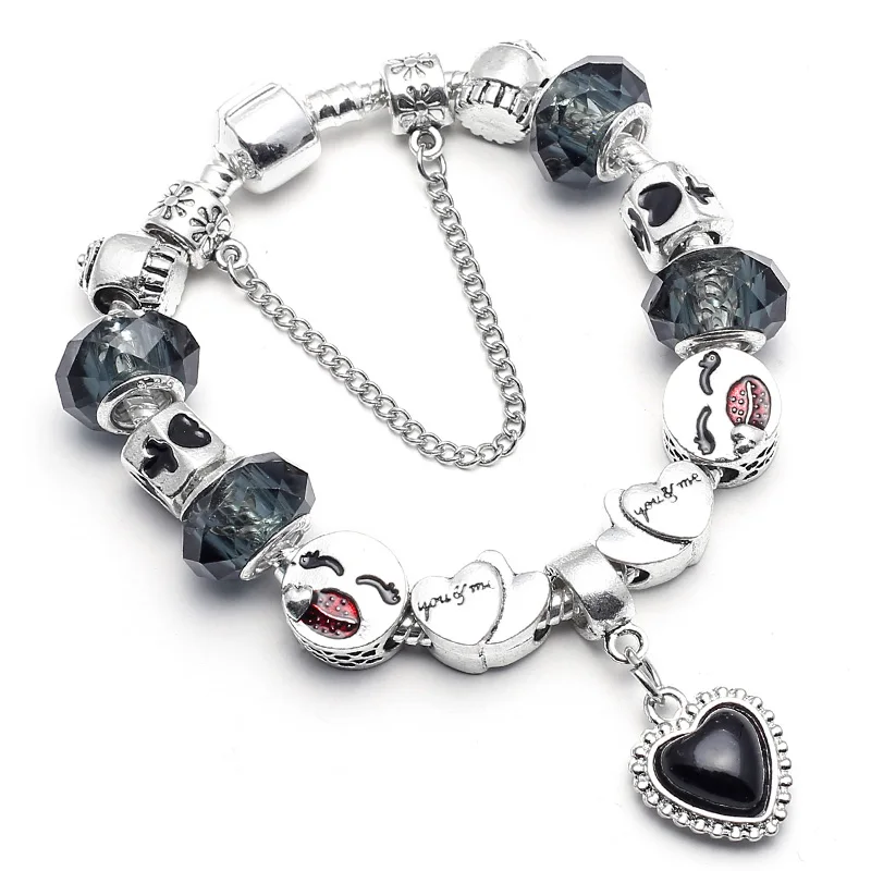 BAOPON Rainbow of love Charms Bracelet &amp Bangles for Women Fashion Jewelry With Beads Fine Wholesale | Украшения и аксессуары