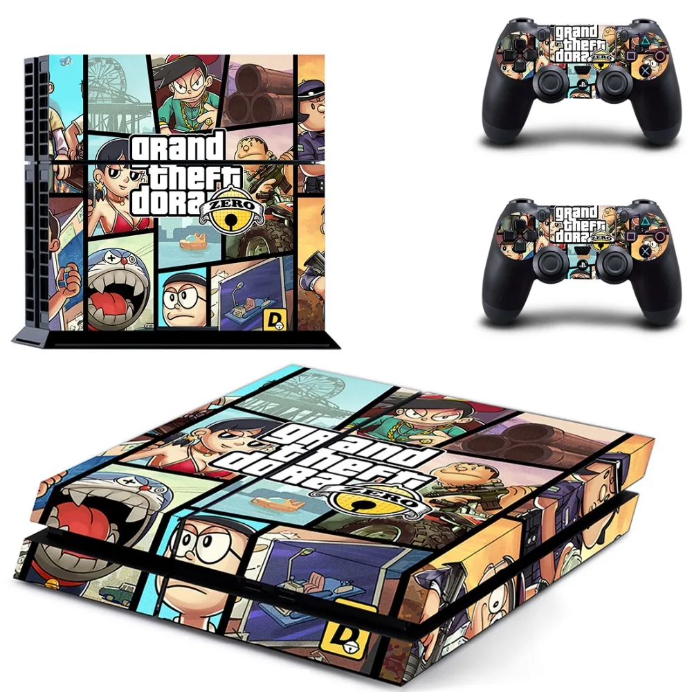 GTA 5 наклейка чехол для Playstaion 4 консоли PS4 наклейки кожи + 2 шт контроллер защитные