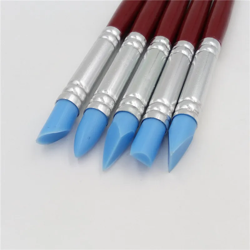 5 шт. кисточки для дизайна ногтей из мягкого силикона|tool box stainless steel|brush toothpickstool add |